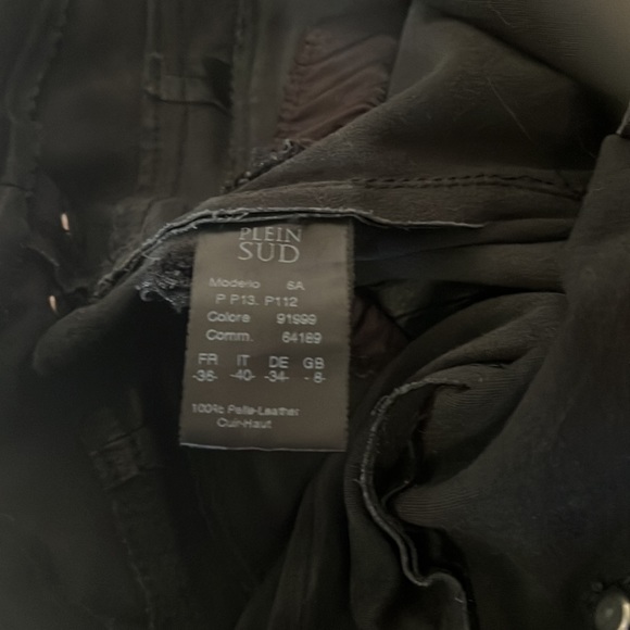 Plein SUD black leather pants - Picture 5 of 5